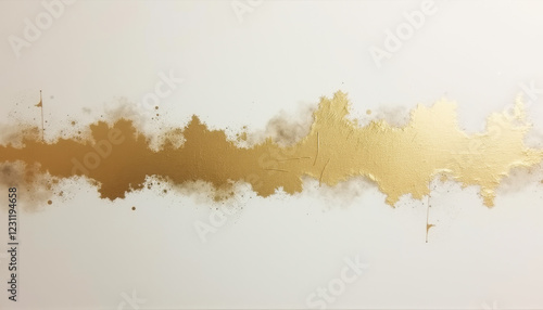 Wallpaper Mural Abstract Gold Strokes on White Textured Paper Torontodigital.ca