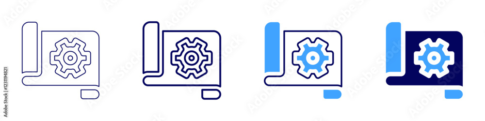 Service management icon in 4 different styles. Thin Line, Line, Bold, and Bold Line. Duotone style. Editable stroke Service management icon in 4 different styles. Thin Line, Line, Bold, and Bold Line. Duotone style. Editable stroke