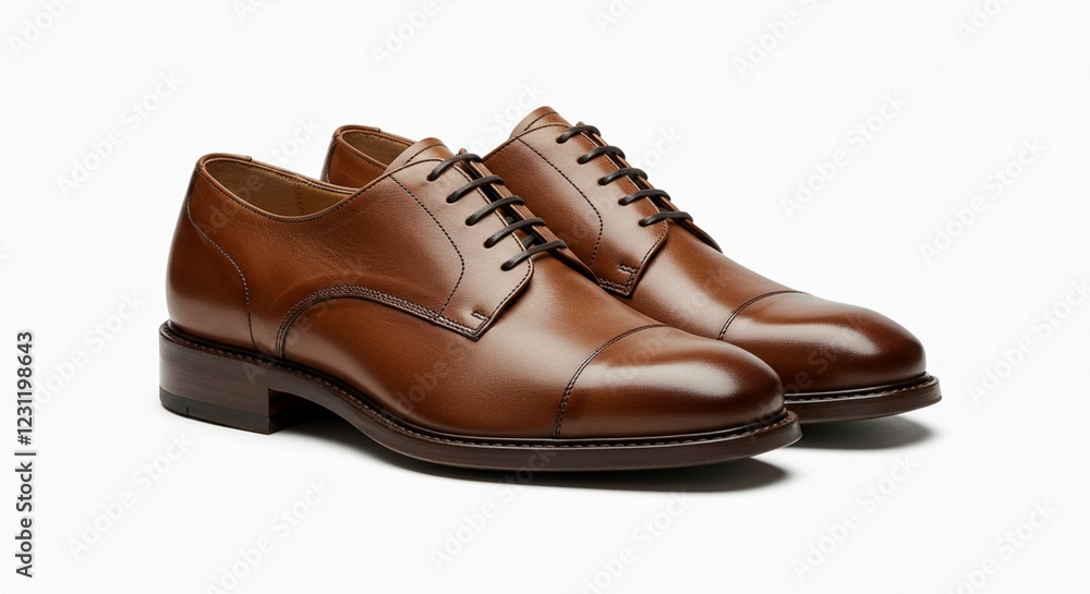 Men s Brown Leather Oxford Shoes Formal Footwear Classic Style Elegant Design Polished Lace up Cap Men s Brown Leather Oxford Shoes Formal Footwear Classic Style Elegant Design Polished Lace up Cap