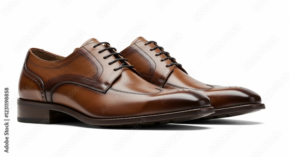 Men s Brown Leather Brogue Oxford Shoes Formal Footwear Elegant Style Men s Brown Leather Brogue Oxford Shoes Formal Footwear Elegant Style