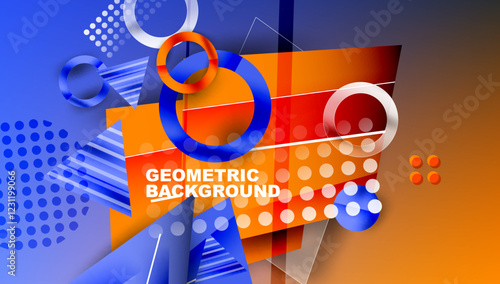 Creative triangles and circles composition