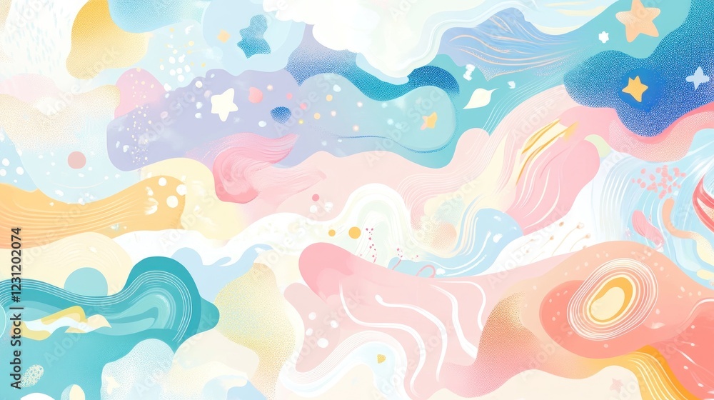 A colorful abstract design featuring flowing shapes and soft gradients. A colorful abstract design featuring flowing shapes and soft gradients.
