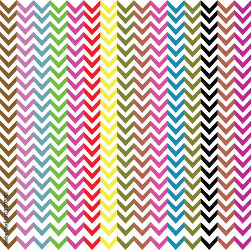 Colorful zigzag  color plate pattern