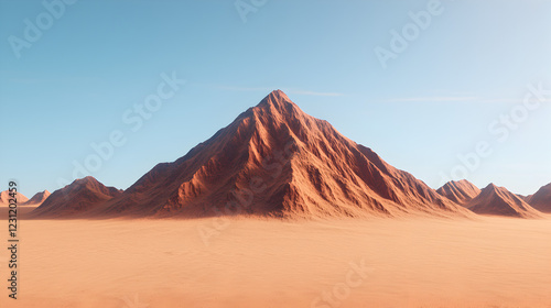 Majestic Glass-like Mountain Shimmering in Tranquil Landscape
