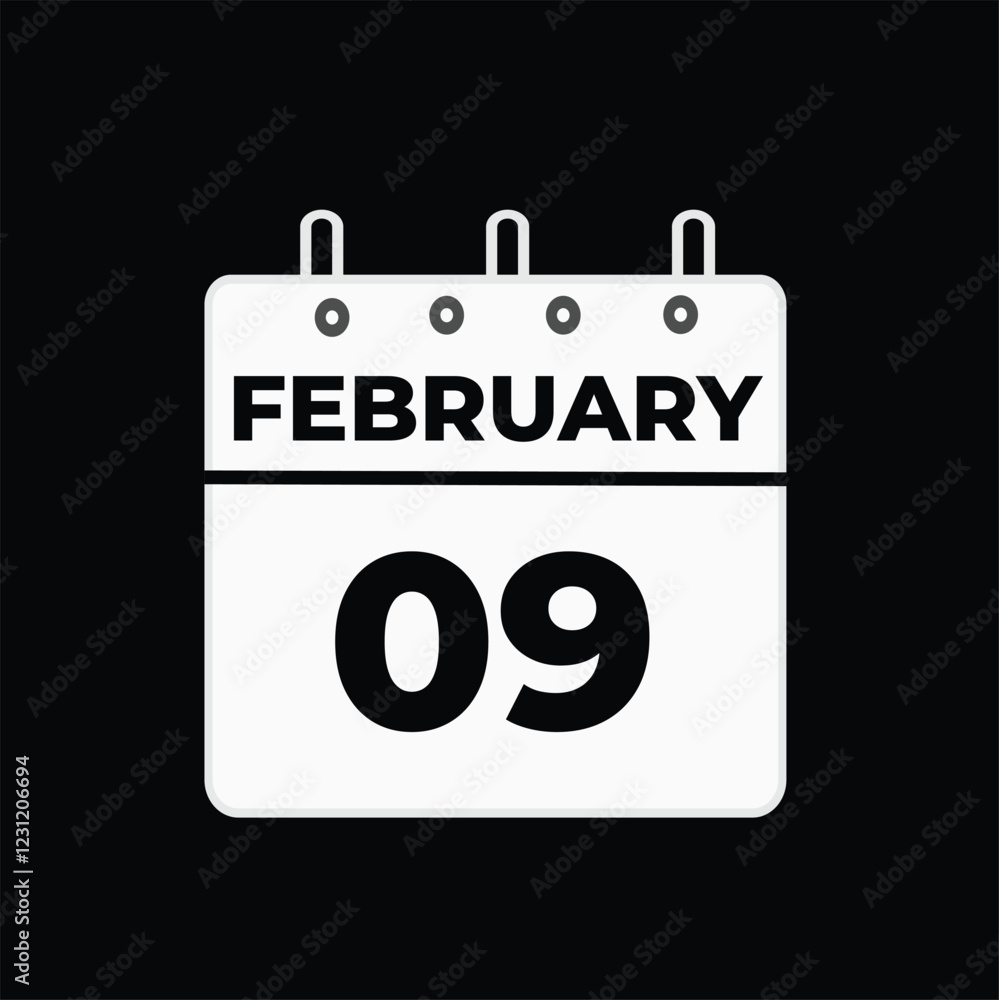 gradient and transparency concept. february 9 calendar, tear-off calendar animation for february 9 banner Illustration isolated vector sign symbol
gradient and transparency concept. february 9 calendar, tear-off calendar animation for february 9 banner Illustration isolated vector sign symbol