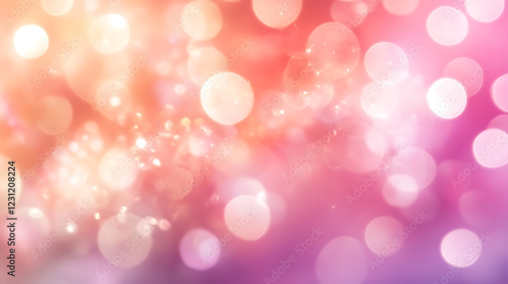 Abstract bokeh light effect with pink and orange tones Abstract bokeh light effect with pink and orange tones
