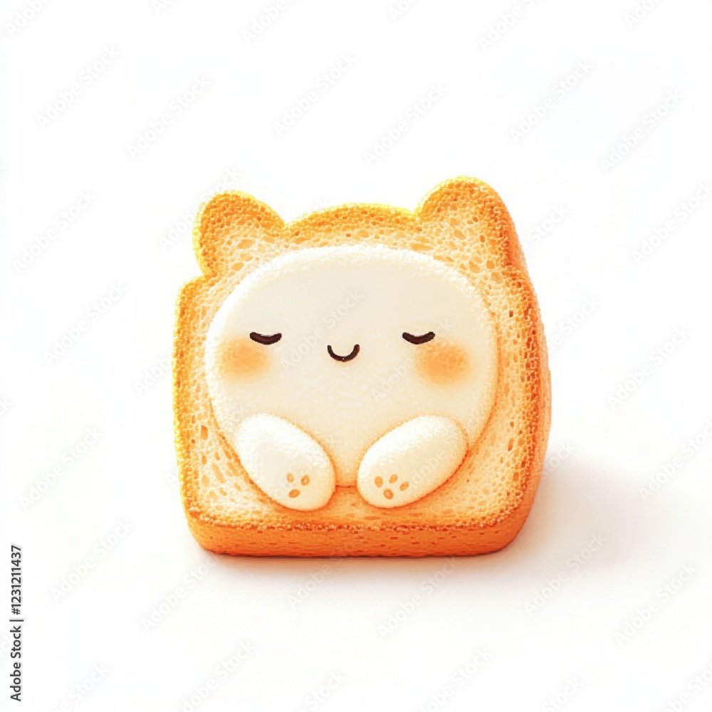 Realistic HD rabbit-shaped bread on a white background Realistic HD rabbit-shaped bread on a white background