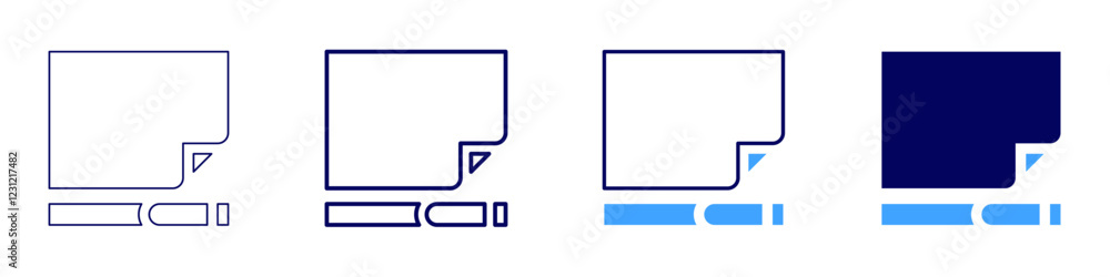 Blank page icon in 4 different styles. Thin Line, Line, Bold, and Bold Line. Duotone style. Editable stroke Blank page icon in 4 different styles. Thin Line, Line, Bold, and Bold Line. Duotone style. Editable stroke