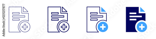 Digital file manager icon in 4 different styles. Thin Line, Line, Bold, and Bold Line. Duotone style. Editable stroke