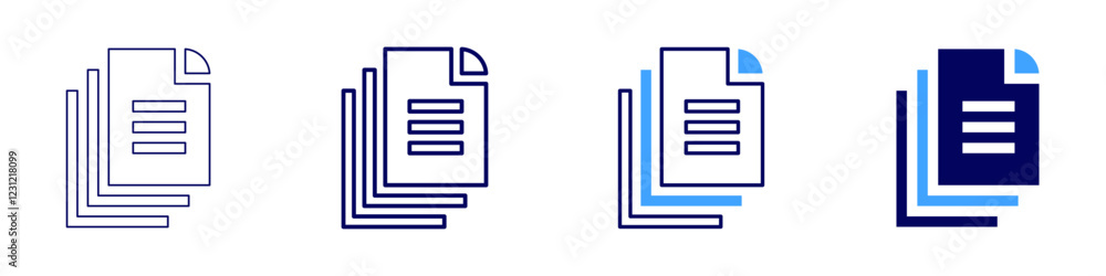 Document metadata icon in 4 different styles. Thin Line, Line, Bold, and Bold Line. Duotone style. Editable stroke Document metadata icon in 4 different styles. Thin Line, Line, Bold, and Bold Line. Duotone style. Editable stroke