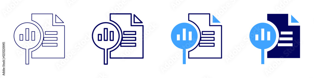Report file icon in 4 different styles. Thin Line, Line, Bold, and Bold Line. Duotone style. Editable stroke Report file icon in 4 different styles. Thin Line, Line, Bold, and Bold Line. Duotone style. Editable stroke