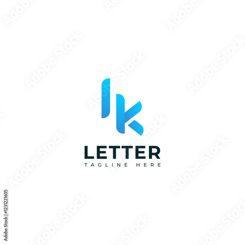 Creative HK, KH letter logo design  photo