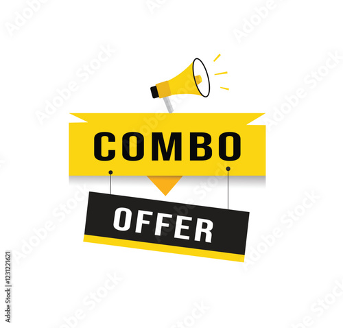 Vector design Combo offer template for banner. Label icon design template.