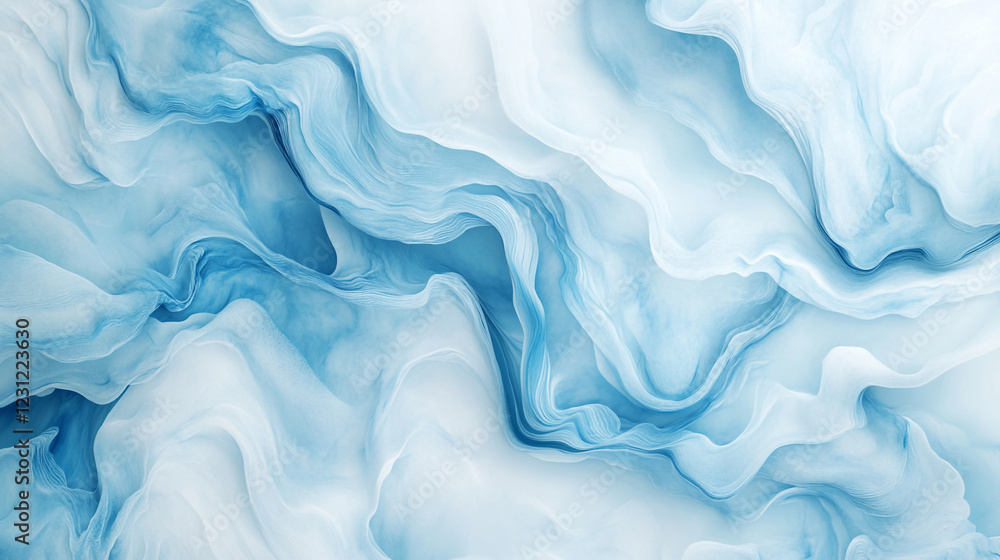 Obraz premium Serene Ocean Wave Background with Soft Blue Hues, Elegant Design for Websites, Presentations, and Digital Media