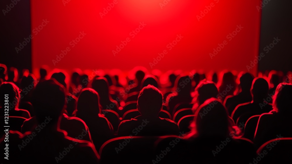 Audience waiting in anticipation for a film. Audience waiting in anticipation for a film.