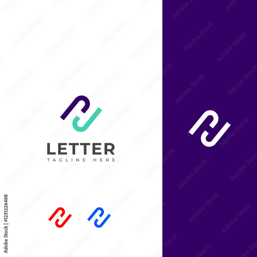 Creative HN, NH Letter logo Creative HN, NH Letter logo