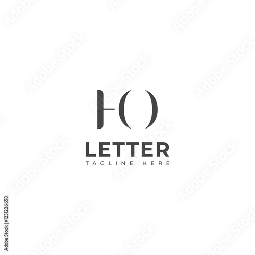 Creative HO, OH letter logo design