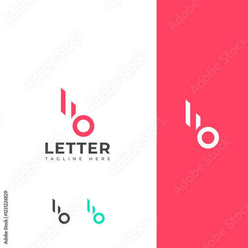 Creative HO, OH letter logo design