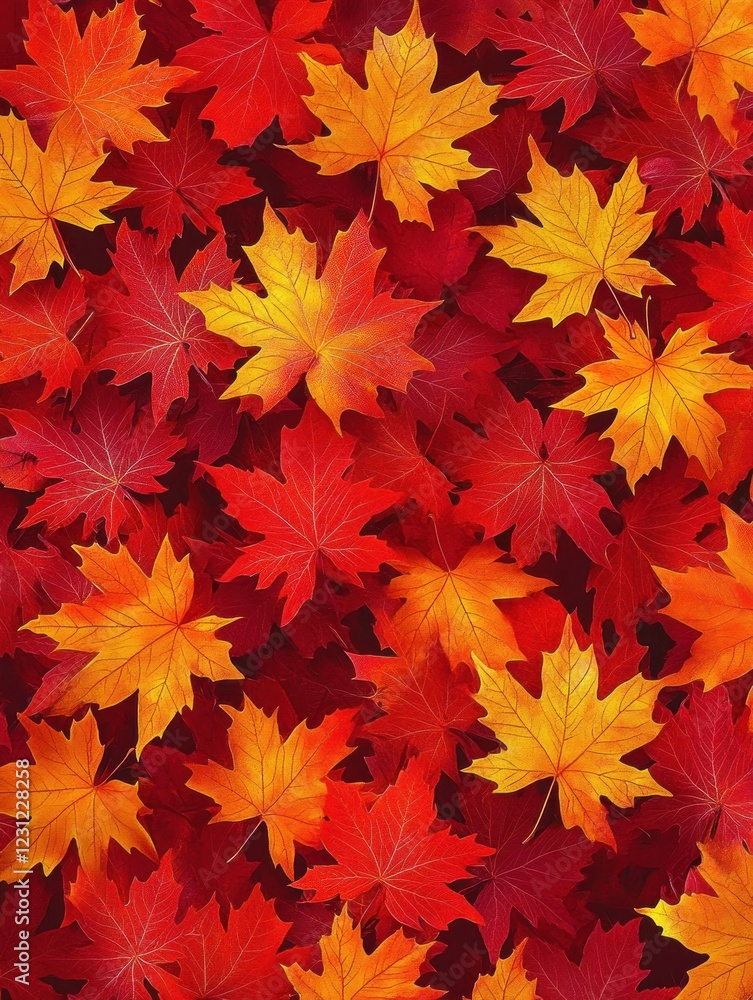 Autumn Maple Leaves Illustration Background Autumn Maple Leaves Illustration Background