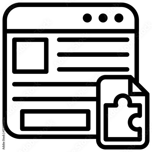 Software Plugin Outline Icon