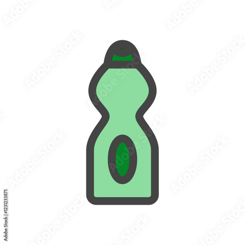 カラー日用品家電関連の単品アイコン　洗剤