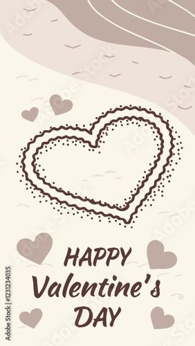 Obraz na płótnie valentine greeting card with heart. w salonie