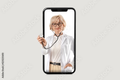 Mature female doctor with s...