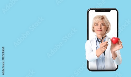 Mature female doctor with h...
