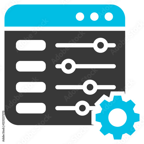 Customization Glyph Blue Grey Icon