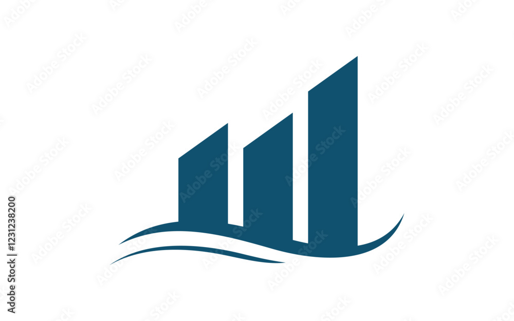Info Graphic Business Finance Logo template icon design Info Graphic Business Finance Logo template icon design