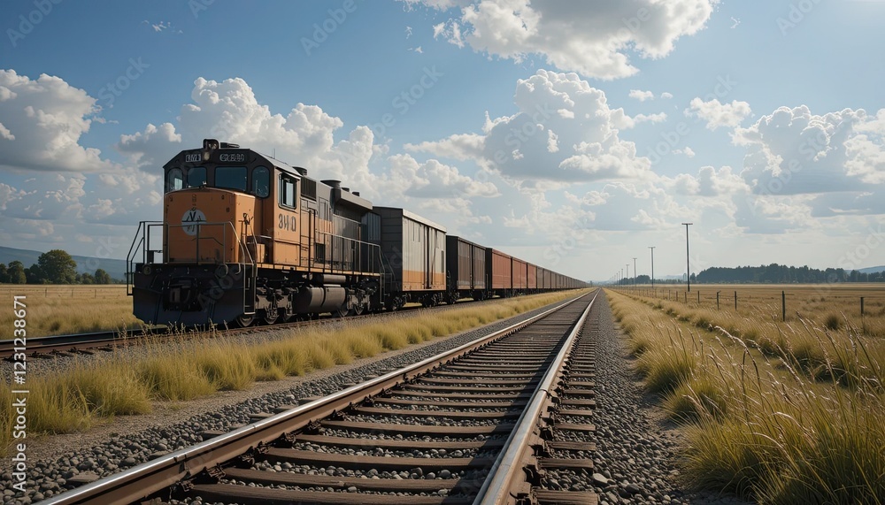 Obraz premium train in the countryside