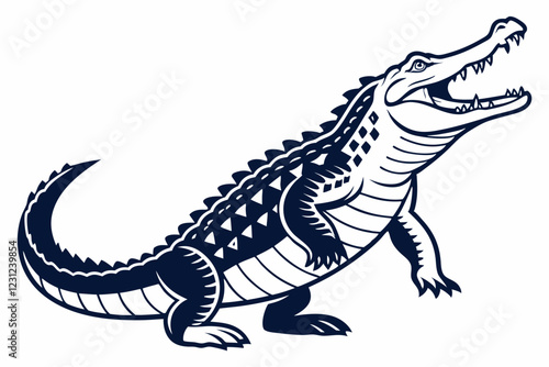 crocodile in a zoo