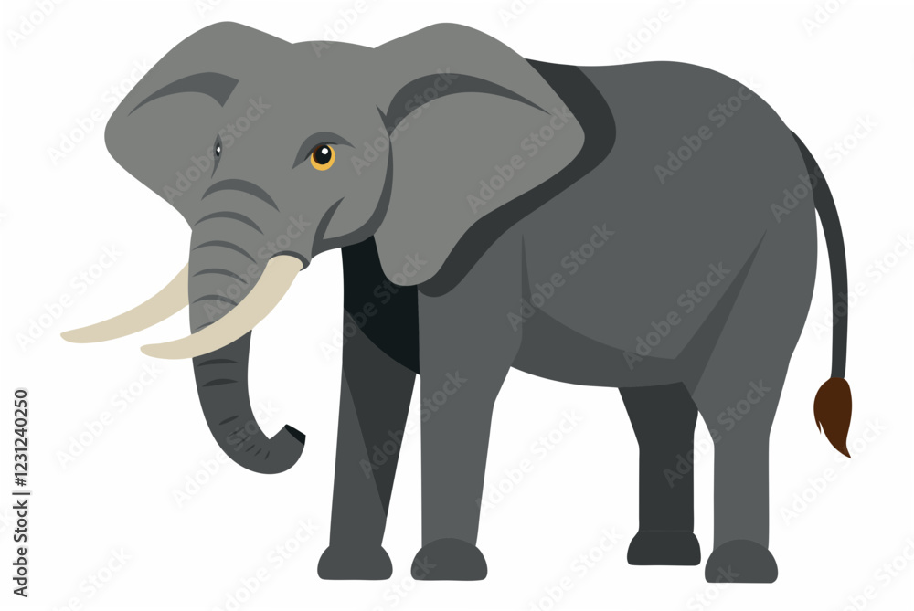 elephant cartoon isolated on white elephant cartoon isolated on white