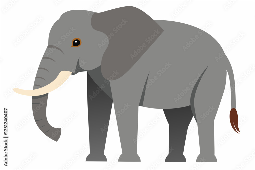Fototapeta premium elephant cartoon isolated on white