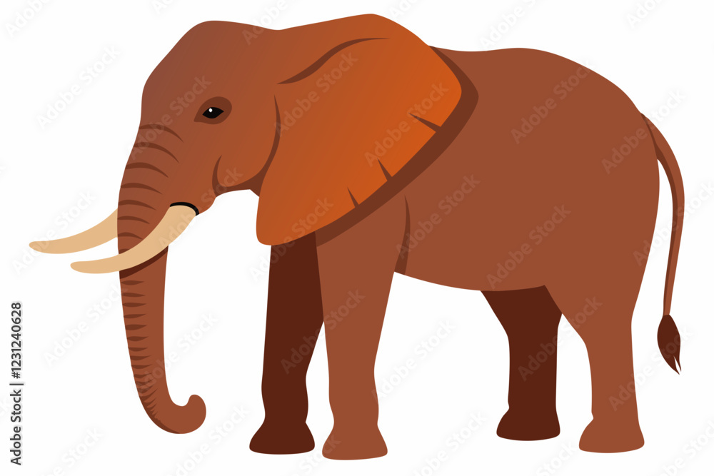 Fototapeta premium elephant cartoon isolated on white