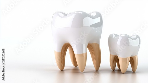 Exploring the Fascinating Characteristics of Teeth - Understanding the Unique Features of Human Dentition on a Bright White Background photo