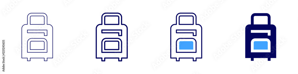 Luggage icon in 4 different styles. Thin Line, Line, Bold, and Bold Line. Duotone style. Editable stroke Luggage icon in 4 different styles. Thin Line, Line, Bold, and Bold Line. Duotone style. Editable stroke