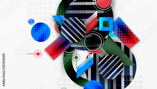 Dynamic complex geometric abstract background