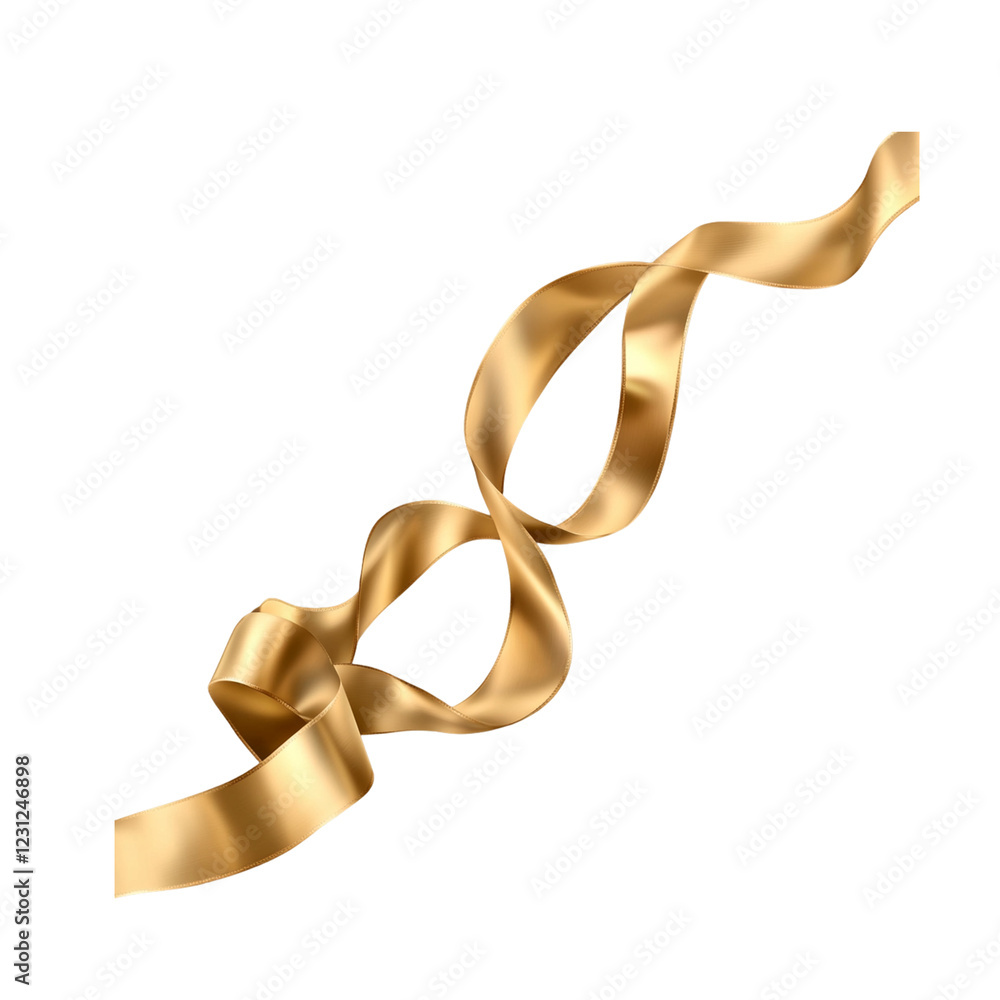 Golden Ribbon with a Deep Yellow-Gold Color Golden Ribbon with a Deep Yellow-Gold Color