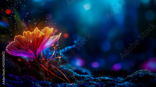 Wallpaper Mural Glowing Bioluminescent Forest and Creatures Torontodigital.ca