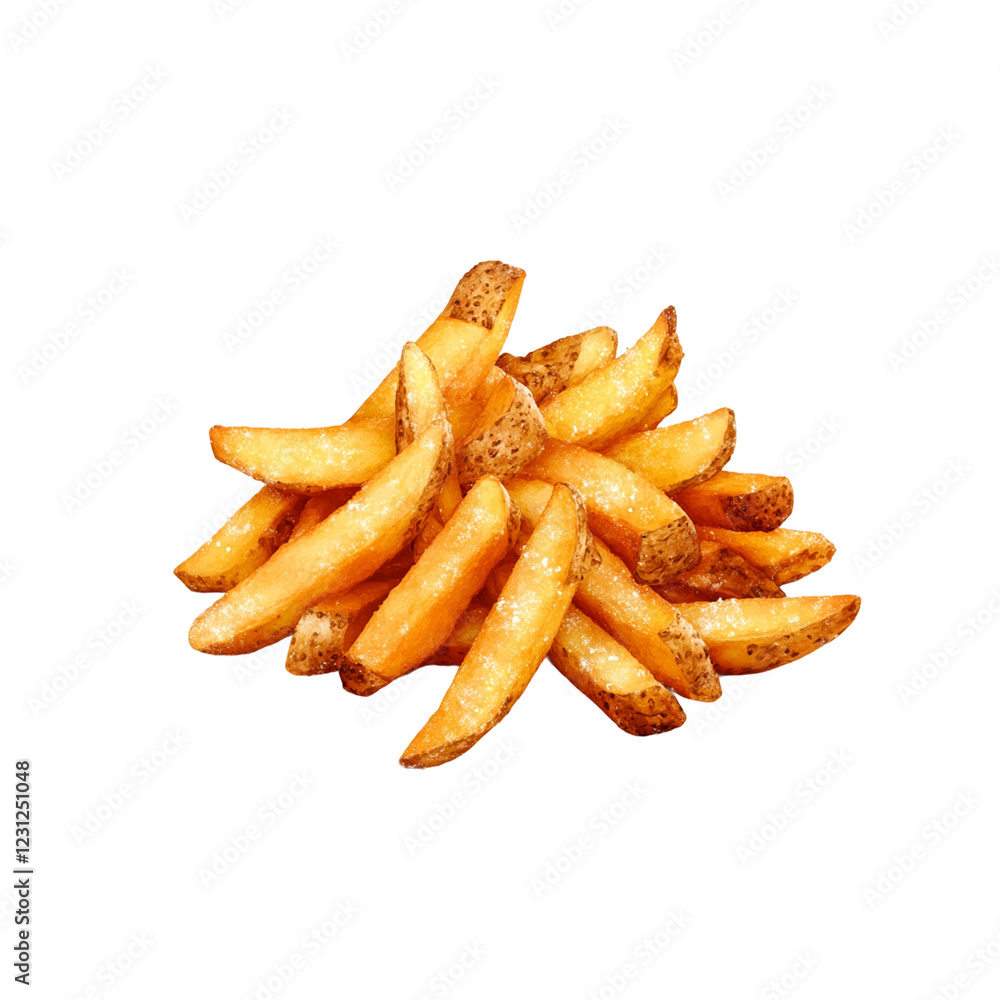 Heap of soft light golden potato fries Heap of soft light golden potato fries