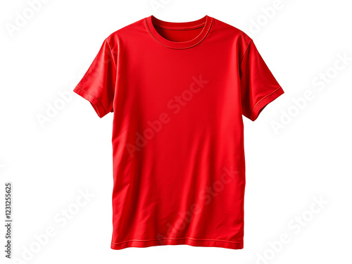 red t shirt isolated on white