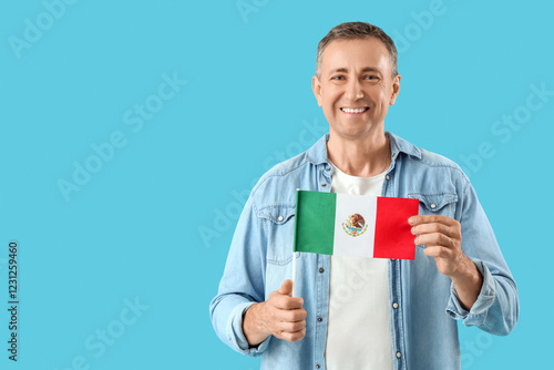 Mature man with Mexican fla...