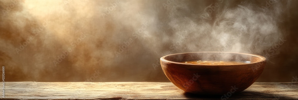 Warm Rustic Bowl of Steaming Soup Warm Rustic Bowl of Steaming Soup