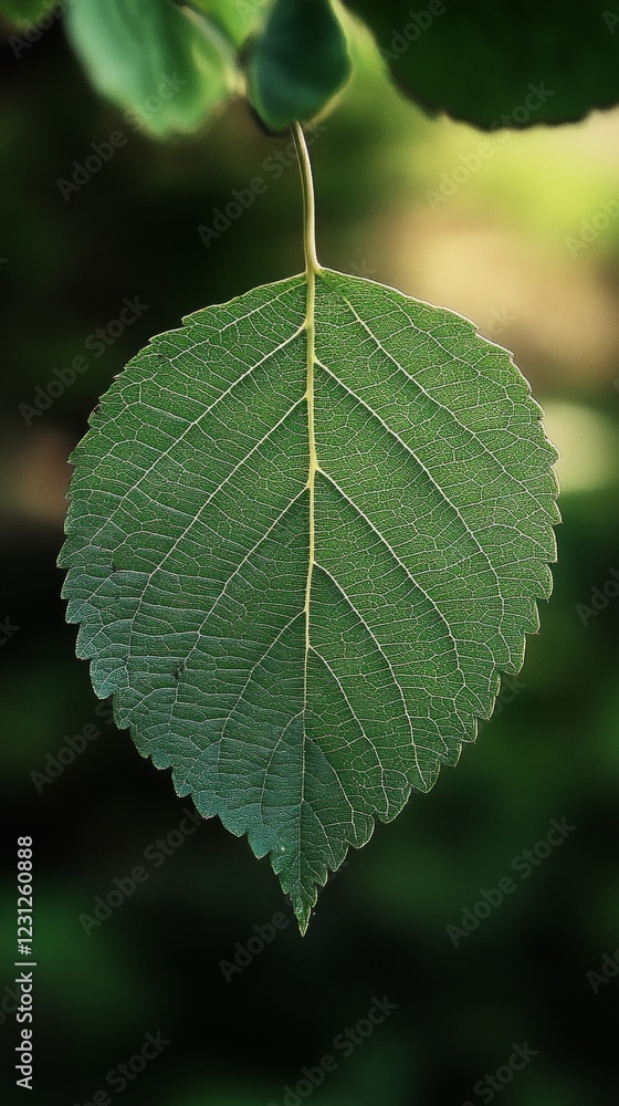 Closeup of a Vibrant Green Leaf