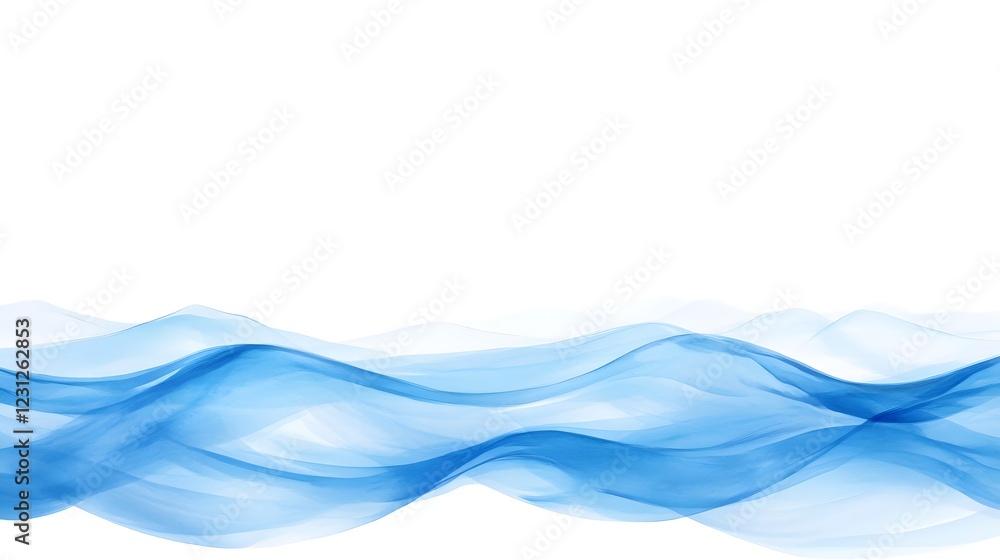 Fototapeta premium Blue wave abstract background design, website header