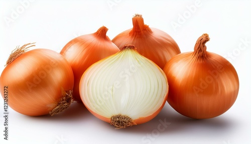 Wallpaper Mural onions and onion. Fresh onion bulb isolated on white background Torontodigital.ca