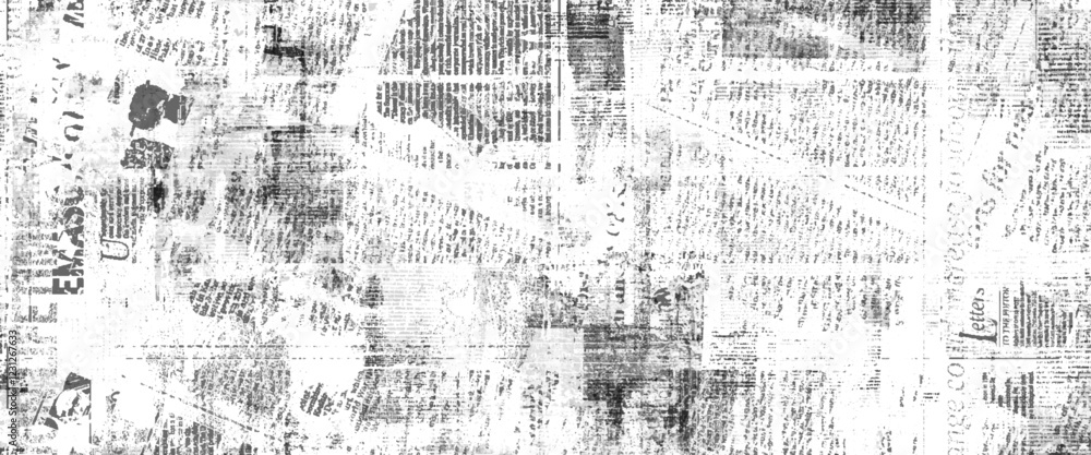 Vector old white newspaper paper grunge vintage background