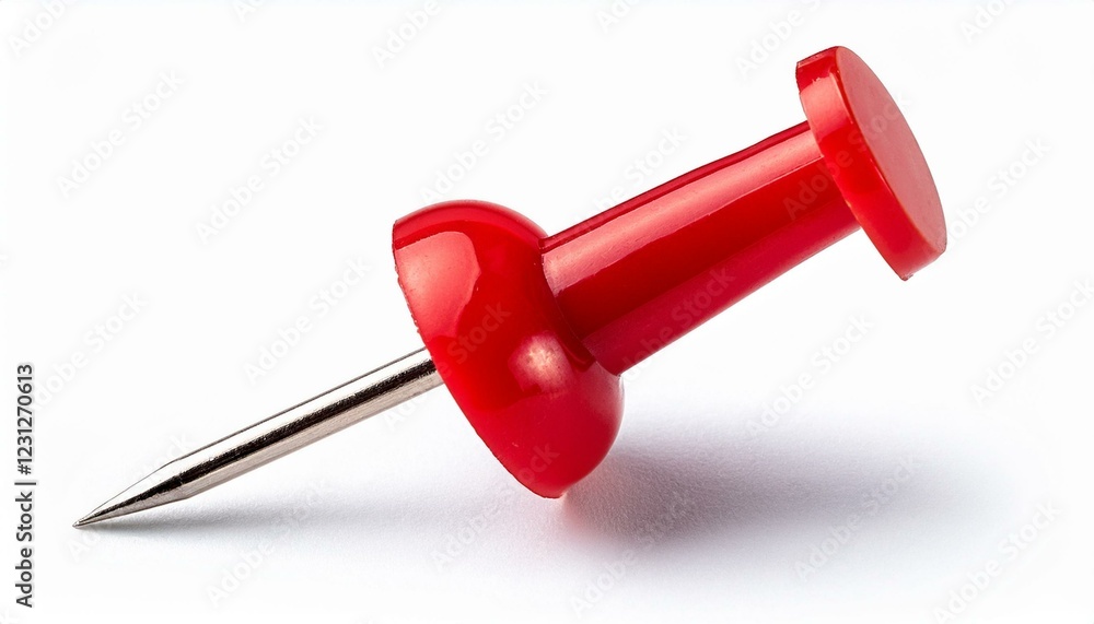 red push pin. Red push pin isolated on white background red push pin. Red push pin isolated on white background