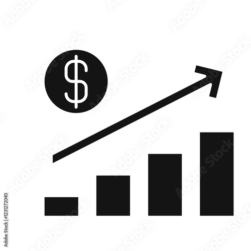 Financial report glyph icon